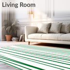 Verdant Vertical Organic Lines Rug