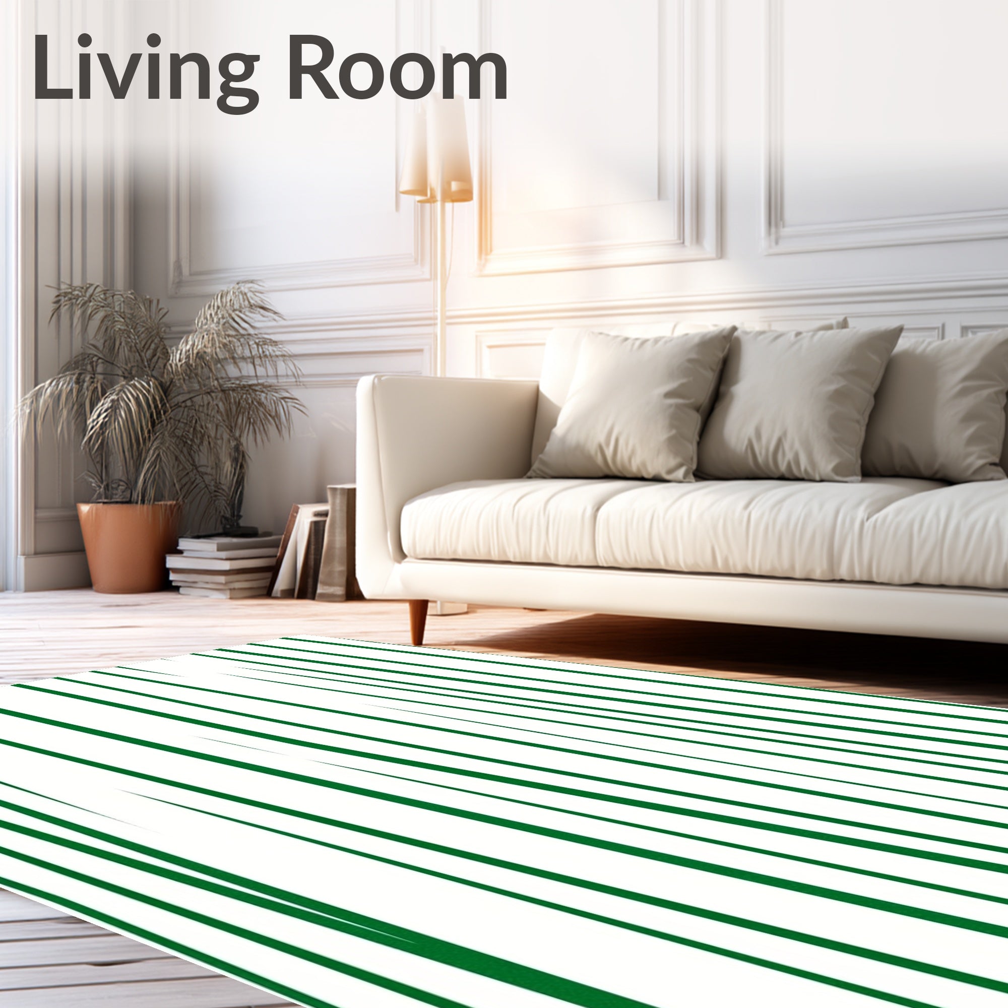 Verdant Vertical Organic Lines Rug