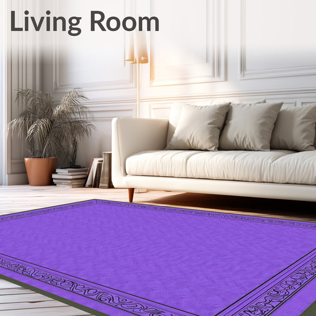 Amethyst Bordered Lattice Rug