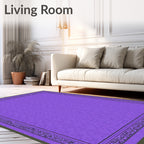 Amethyst Bordered Lattice Rug