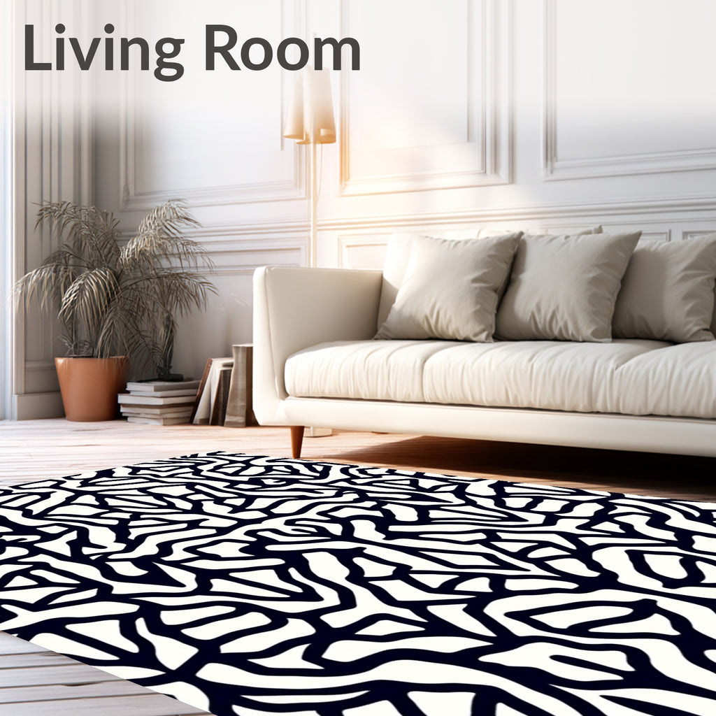 Organic Black Ivory Tree Root Rug
