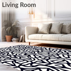 Organic Black Ivory Tree Root Rug
