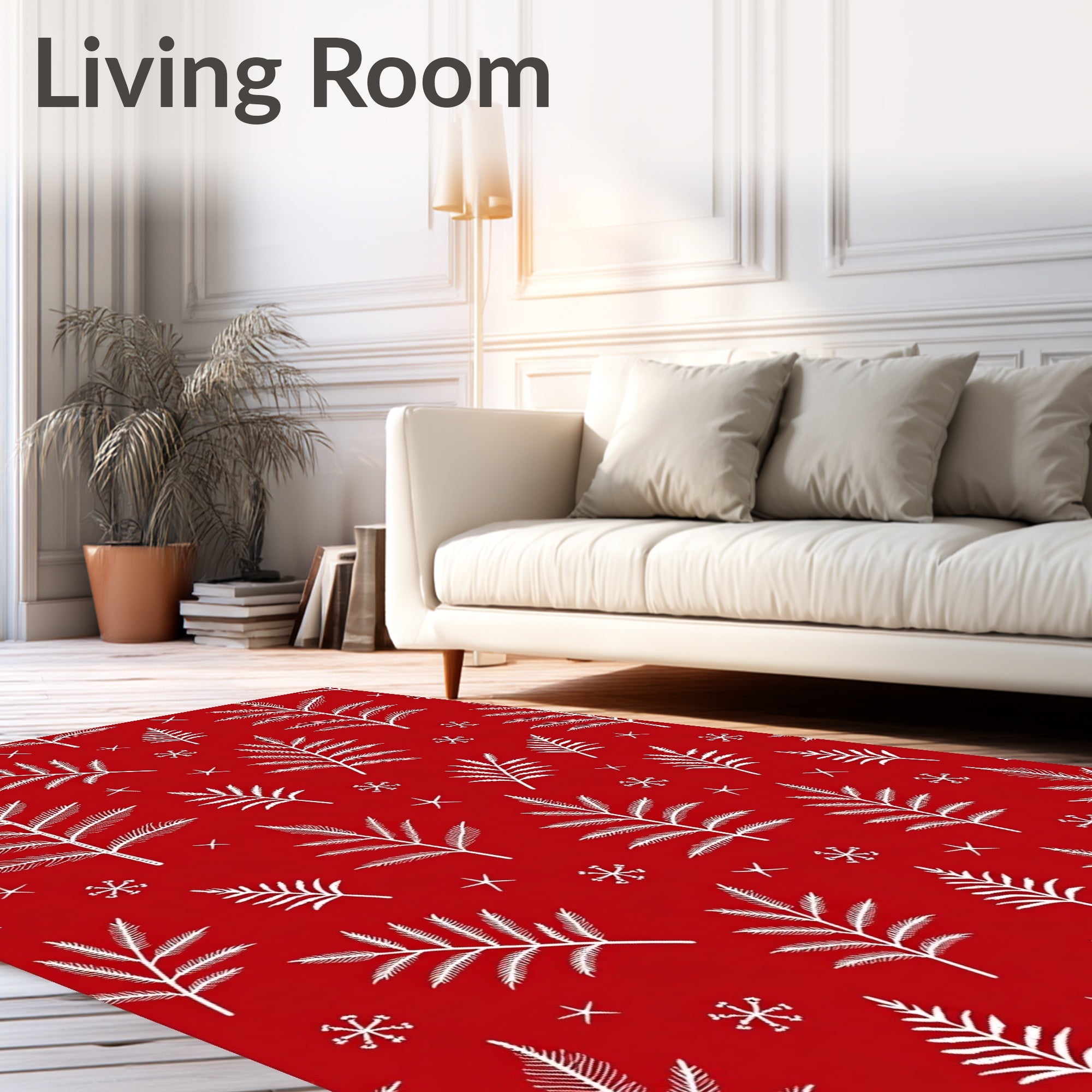 White Pine Holiday Ferns Rug