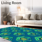 Emerald Hexagon Gemstone Repeat Rug