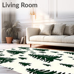 Dark Green Pine Forest Repeat Rug