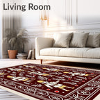 Crimson Soldier Garden Folk Art Rug