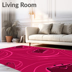 Crimson Briefcase Swirl Repeat Rug