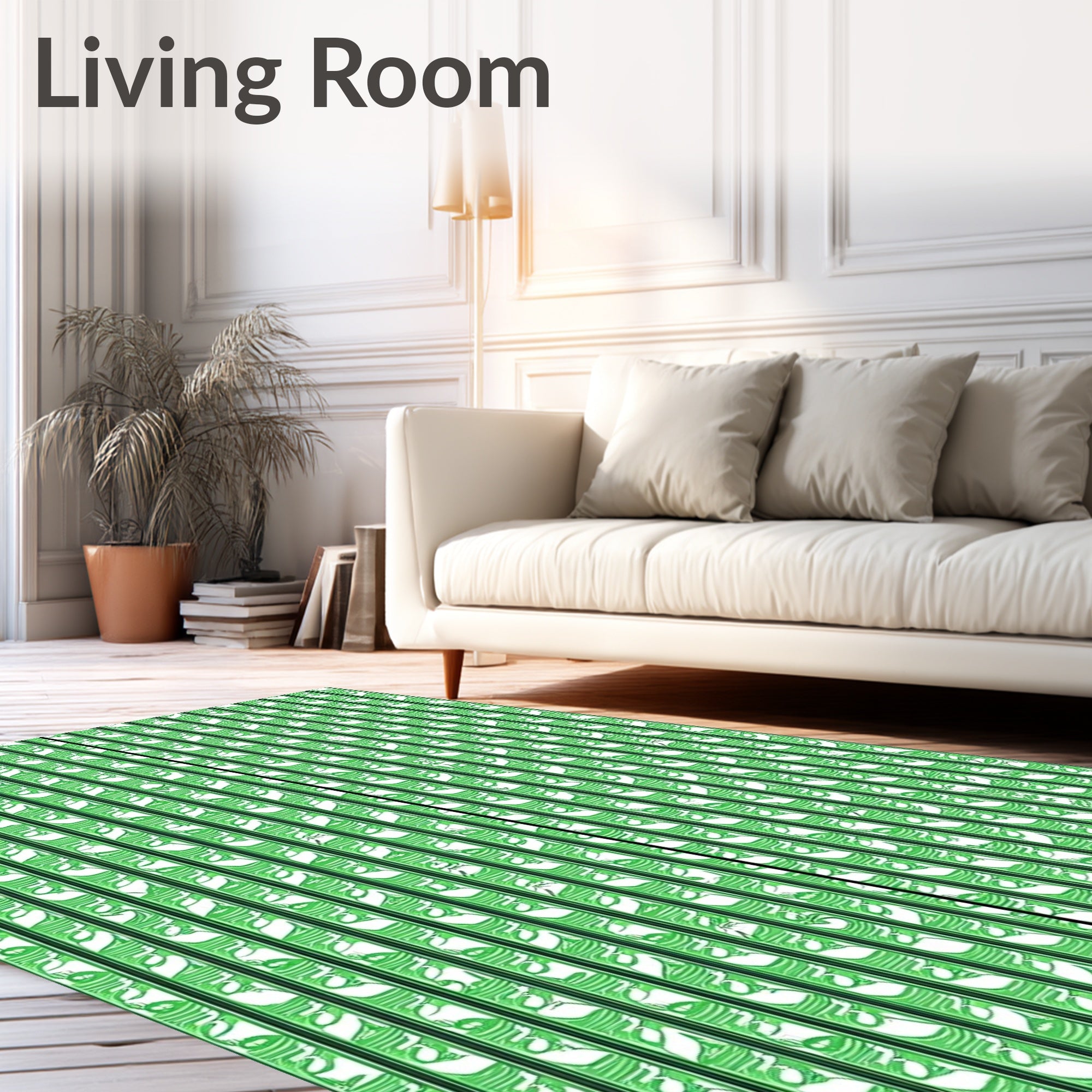 Verdant Vine Vertical Stripe Rug
