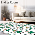 Green Gnome Christmas Holiday Sprinkle Rug