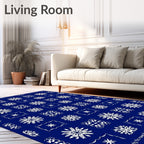 Royal Blue Starburst Medallion Rug