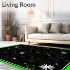 Black Cosmic Starburst Scatter Rug