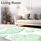 Mint Green Cloud Star Arrangement Rug