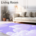 Pastel Lavender Dreamy Cloudscape Rug