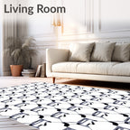 Modern Gray Geometric Octagon Repeating Rug