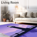 Twilight Purple Lighthouse Reflection Rug