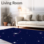 Cosmic Twisting Starry Night Rug