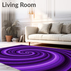Vivid Purple Swirl Vortex Rug