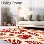 Crimson Autumn Leaf Medley Rug