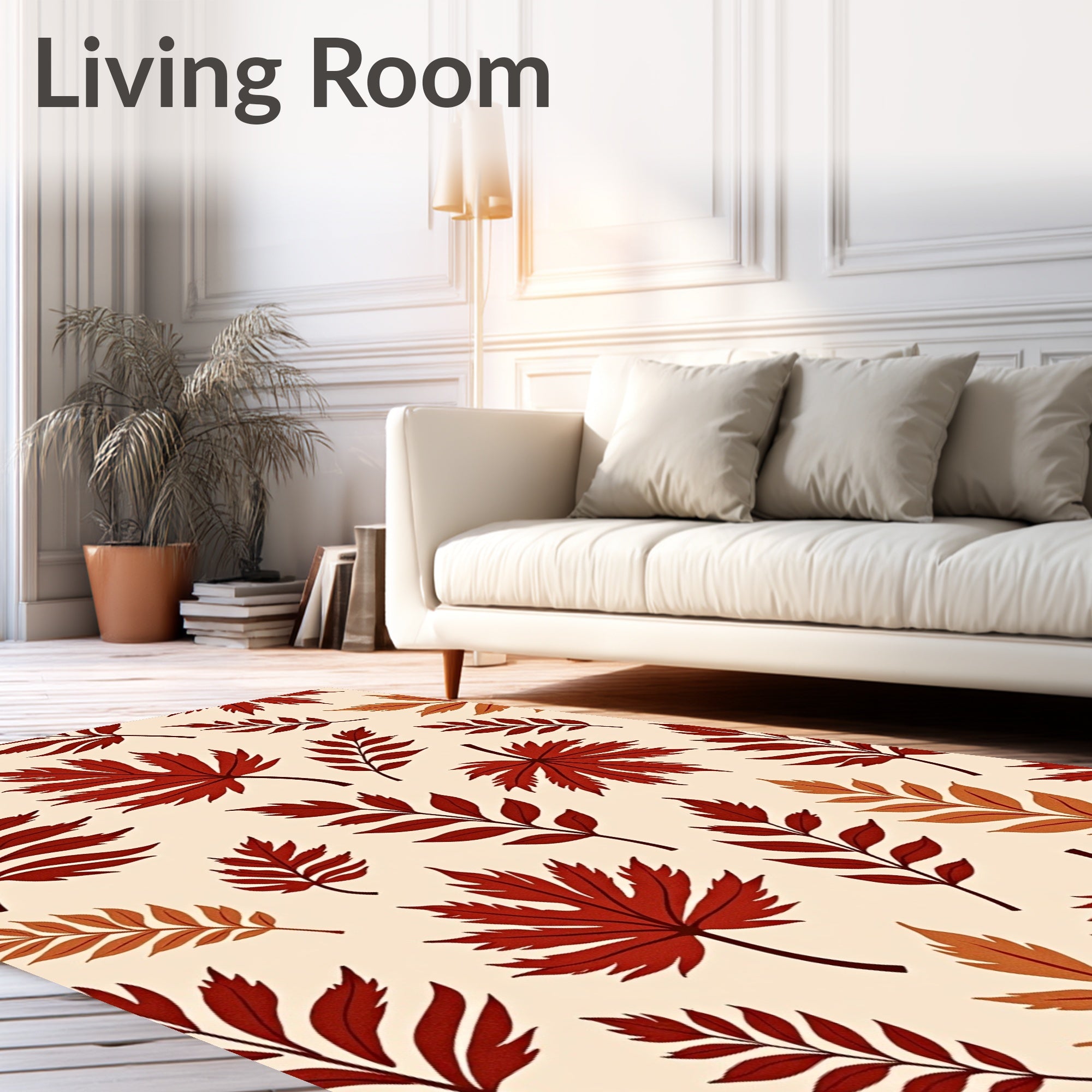 Crimson Autumn Leaf Medley Rug