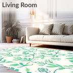 Vineyard Green Leafy Twig Rug