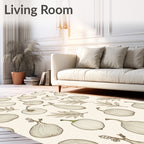 Botanical Outline Almond Cream Rug