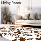 Brown Organic Splash Abstract Rug