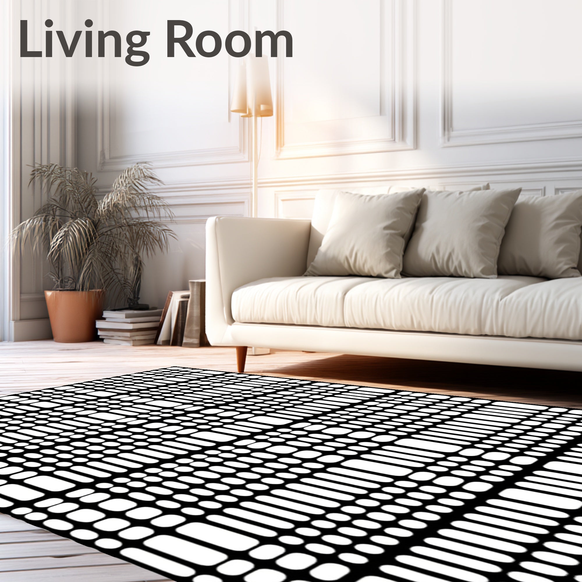 Monochromatic Linear Grid Fusion Rug