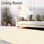 Subtle Pastel Plaid Lattice Rug