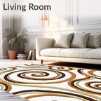 Earthy Tone Twisted Rope Swirls Rug