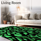 Emerald Geo Crystal Fragment Collage Rug