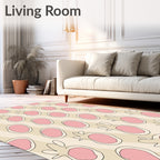 Pink Strawberry Candy Stripe Rug