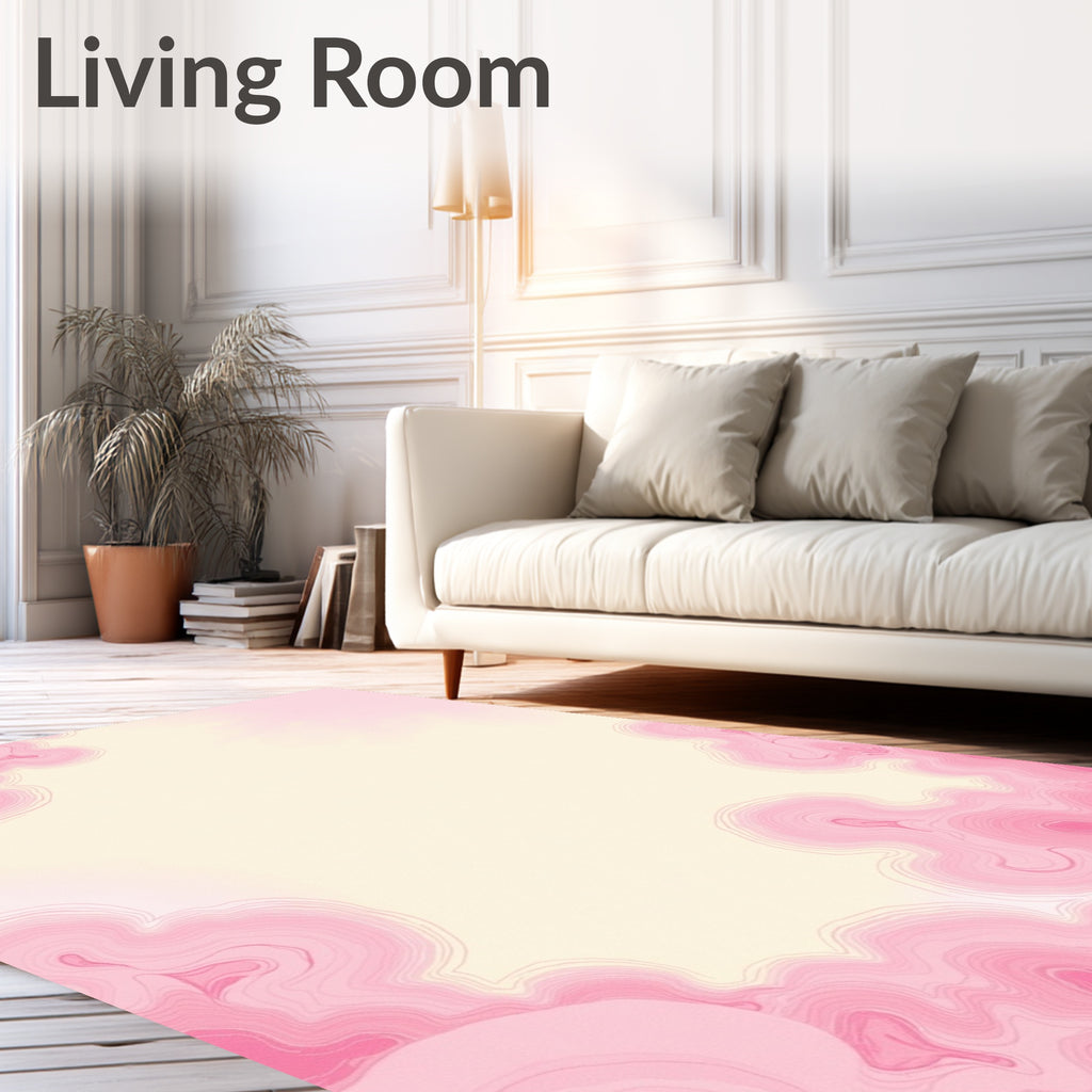 Soft Pink Contour Cloud Rug