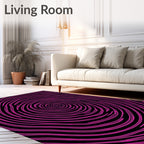 Vibrant Magenta Swirl Whirlpool Rug