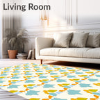 Retro Abstract Shape Mosaic Rug
