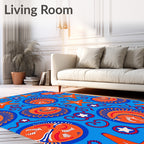 Coastal Orange Starfish Marine Life Rug