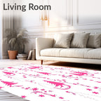 Pink Spruces Starry Bloom Arrangement Rug