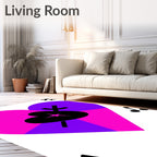 Vibrant Pink Purple Heart Melody Rug