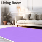 Lavender And White Flowing Curves Rug