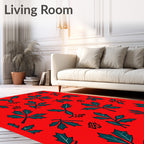 Bold Red Holly Berry Collection Rug