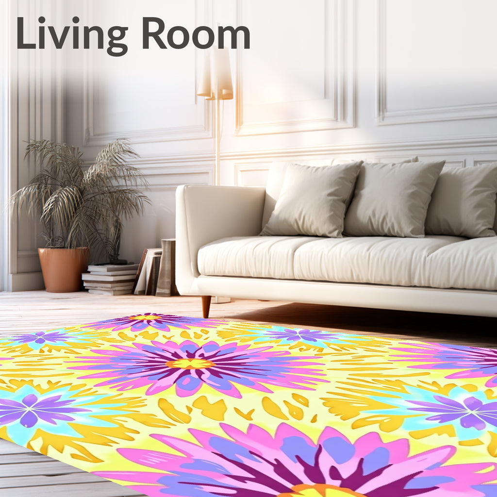 Vibrant Multi Color Floralburst Rug