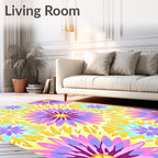 Vibrant Multi Color Floralburst Rug
