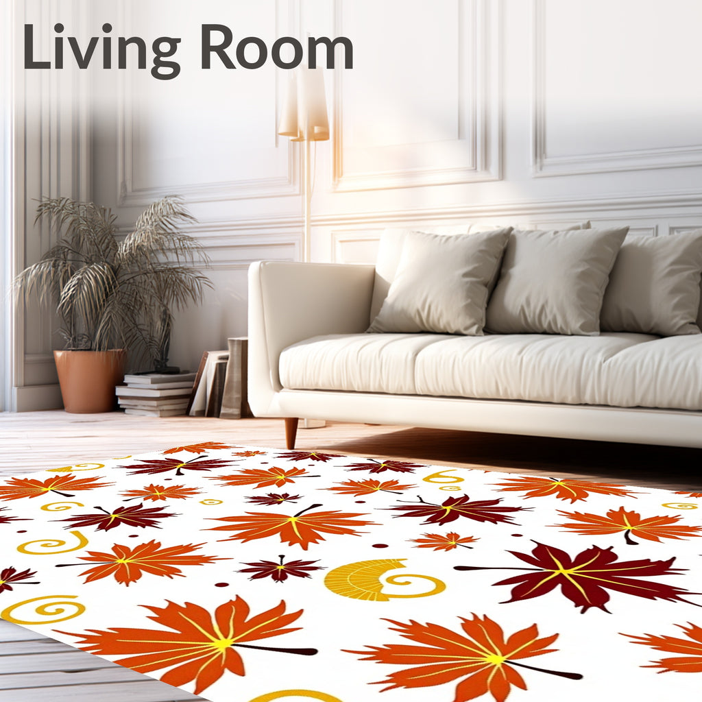 Autumn Leaf Swirl Gradient Rug
