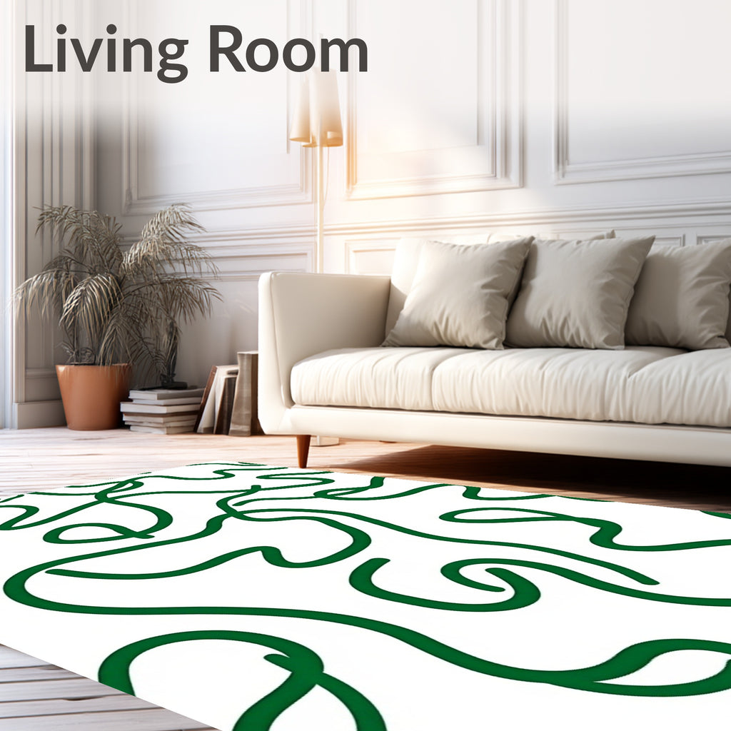 Verdant Green Organic Flow Rug