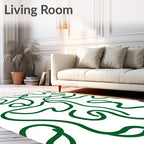 Verdant Green Organic Flow Rug