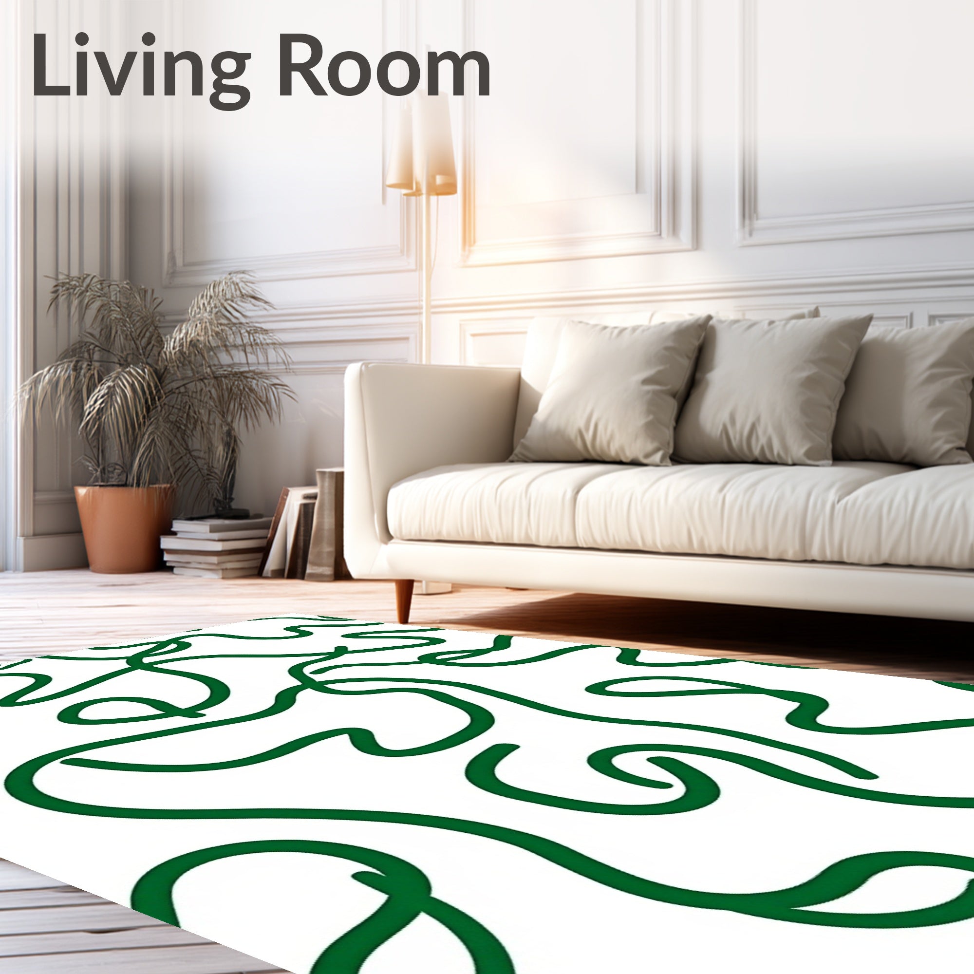 Verdant Green Organic Flow Rug