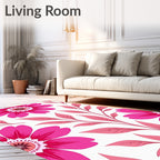 Vibrant Blossom Vine Arrangement Rug