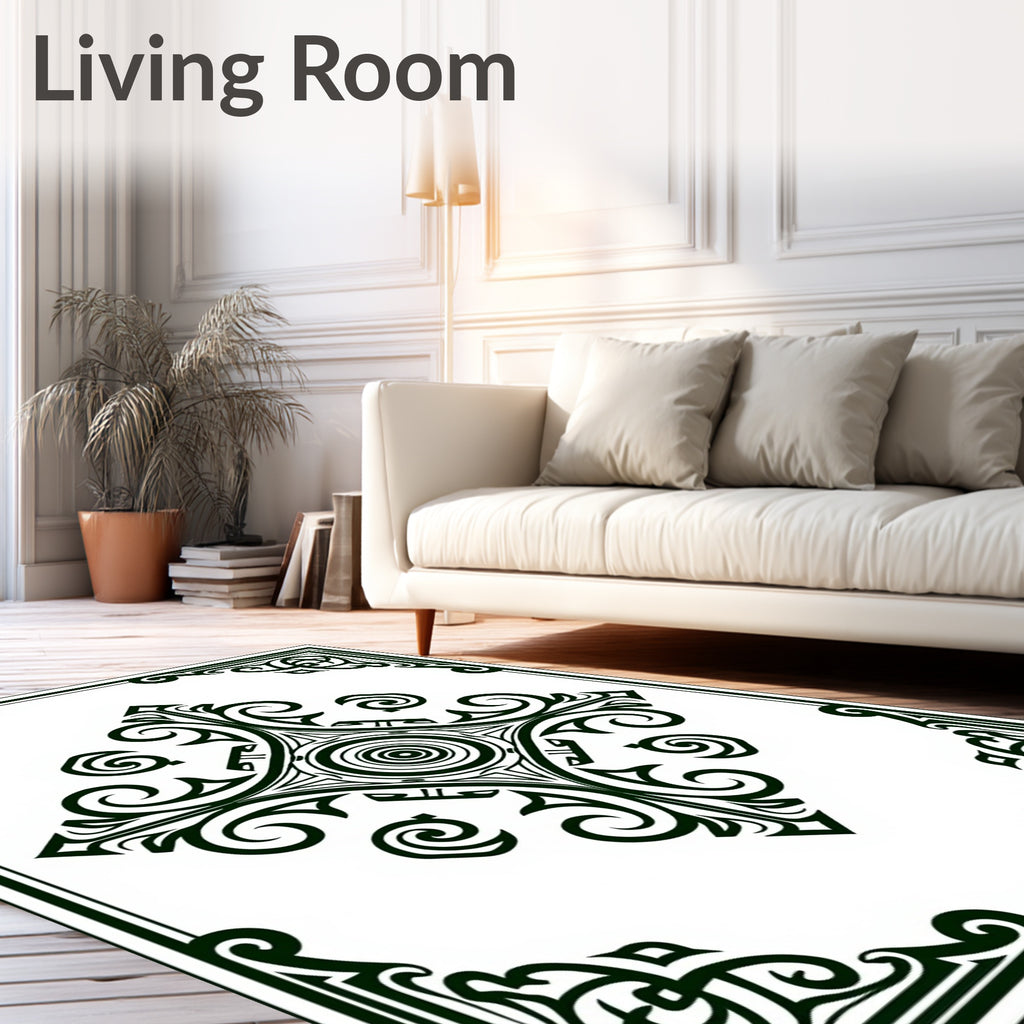 Dark Green Celtic Knot Medallion Rug