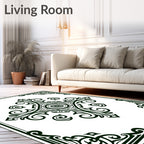 Dark Green Celtic Knot Medallion Rug