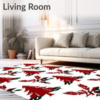 Crimson Pine Sprig Repeats Rug