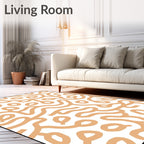 Doodle Abstract Lines On White Field Rug
